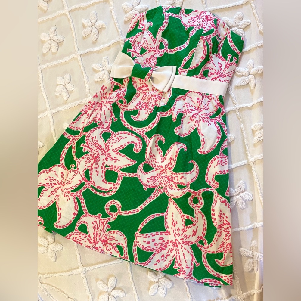 Lilly Pulitzer Amberly Pink Twinkle Floral cocktail dress